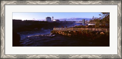 Framed Tourists at a Waterfall, Niagara Falls, Niagara River Print