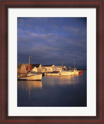 Framed Lobster Boats, Prince Edward Island, Canada Print