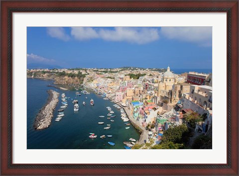 Framed Marina Corricella, Bay of Naples, Italy Print