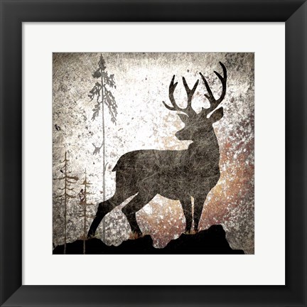 Framed Calling Deer Print