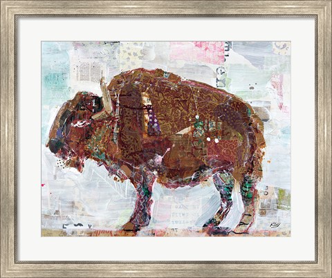 Framed El Buffalo Brown Crop Print