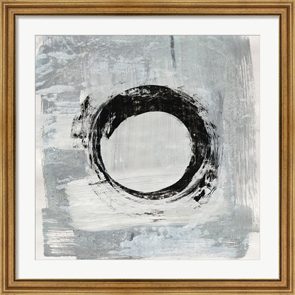 Framed Zen Circle I Crop Print