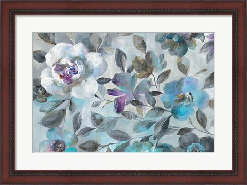 Framed Twilight Flowers Crop Print