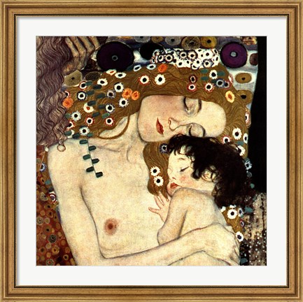 Framed Three Ages of Woman - Mother and Child, c.1905 (detail square) Print