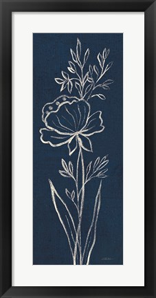 Framed Indigo Floral III Print