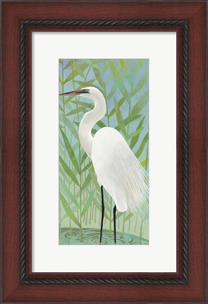 Framed Egret by the Shore II Print