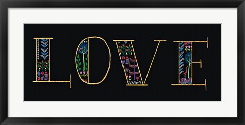 Framed Bright Folklore Love Print