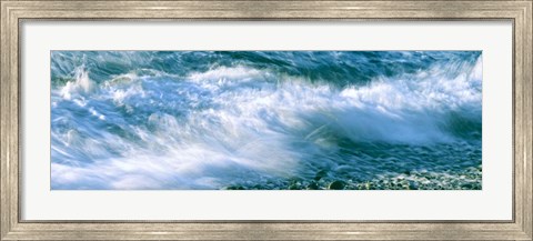 Framed Calumet Beach Waves, La Jolla, San Diego, California Print