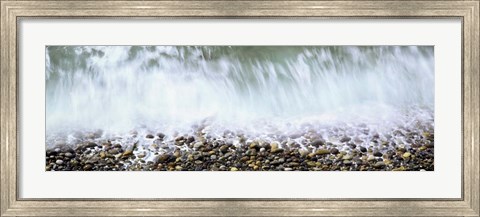 Framed Rocks of Calumet Beach, La Jolla, San Diego, California Print