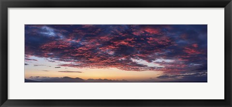 Framed Dramatic Sunset, Southeast Alaska Print