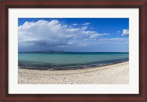 Framed Tecolote Beach in La Paz, Baja California Sur, Mexico Print