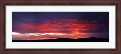 Framed Mountain Range at Sunset, Taos, Taos County, New Mexico Print