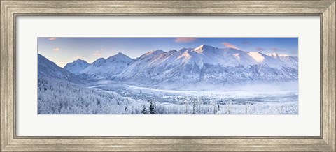 Framed Polar Bear Peak and Eagle Peak and Hurdygurdy Mountain, Alaska Print