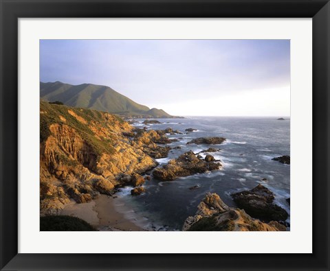 Framed Garrapata Beach on the Big Sur coast of California Print