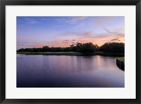 Framed Sunset Over Golf Course in Sarasota, Florida Print