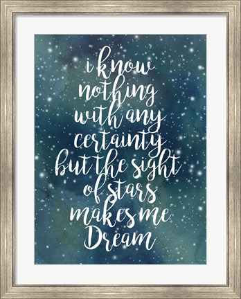 Framed Galaxy Quote II Print