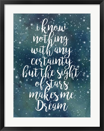 Framed Galaxy Quote II Print