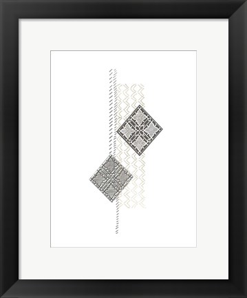 Framed Block Print Composition III Print