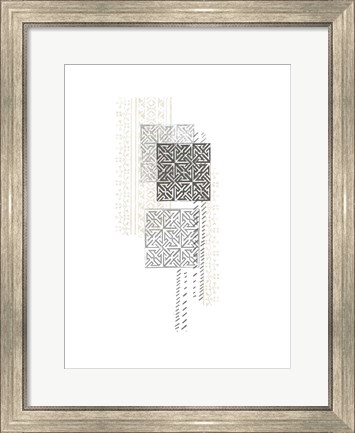 Framed Block Print Composition IV Print