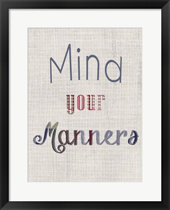 Framed Manners IV Print