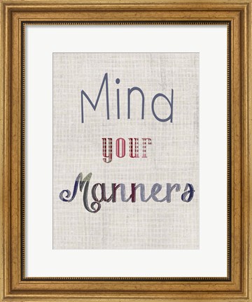Framed Manners IV Print