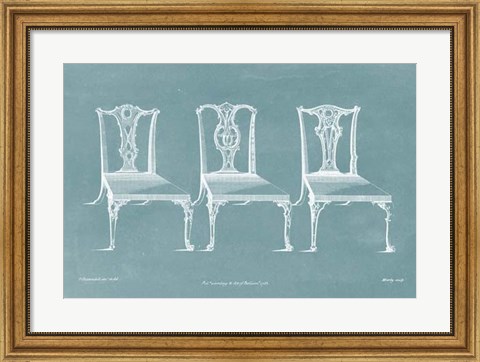 Framed Design for a Chair III Print