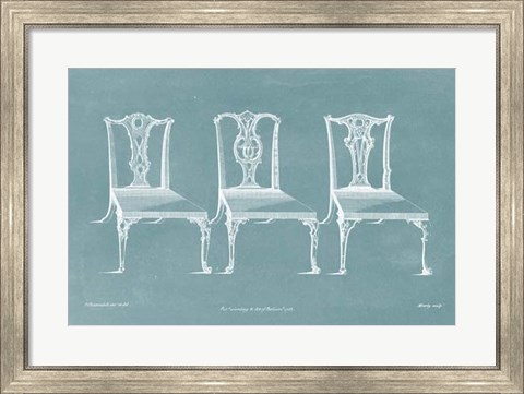 Framed Design for a Chair III Print