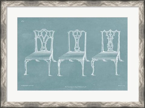 Framed Design for a Chair IV Print