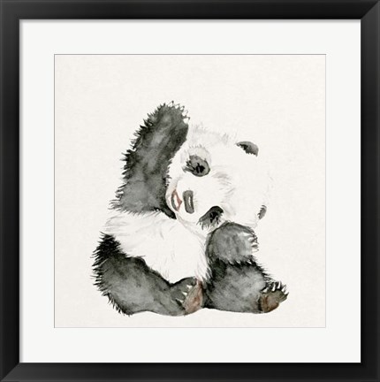 Framed Baby Panda I Print