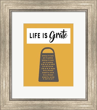 Framed Retro Kitchen I - Life Is Grate Print