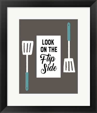 Framed Retro Kitchen II - Look On The Flip Side Print