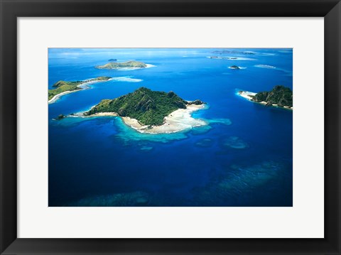 Framed Monu Island, Mamanuca Islands, Fiji Print