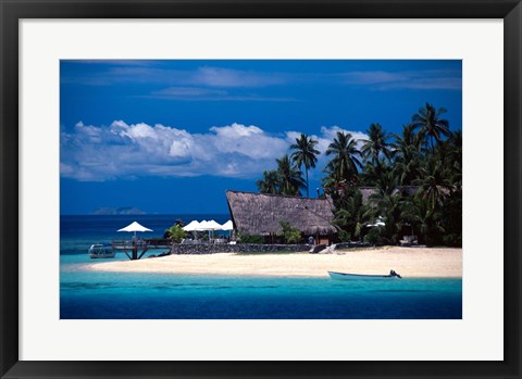 Framed Castaway Island Resort, Fiji Print