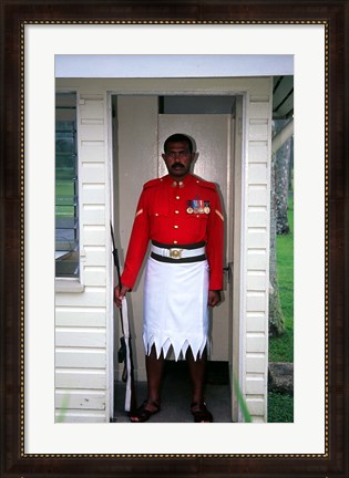 Framed Guard, Former Government House, Suva, Fiji Print
