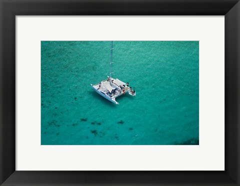 Framed Catamaran, Mamanuca Islands, Fiji Print