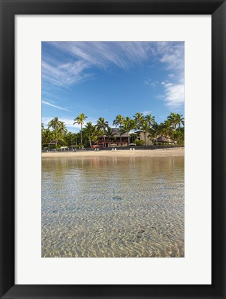 Framed Beach at Outrigger on the Lagoon Resort, Fiji Print