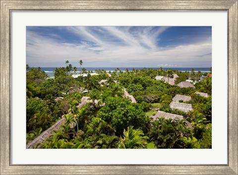 Framed Outrigger on the Lagoon, Fiji Print