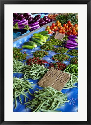 Framed Sigatoka Produce Market, Sigatoka, Coral Coast, Viti Levu, Fiji Print
