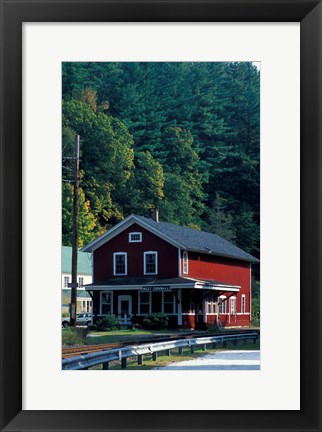 Framed Railroad Depot in West Cornwall, Litchfield Hills, Connecticut Print
