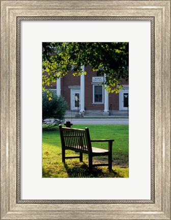 Framed Bench in Sharon, Litchfield Hills, Connecticut Print