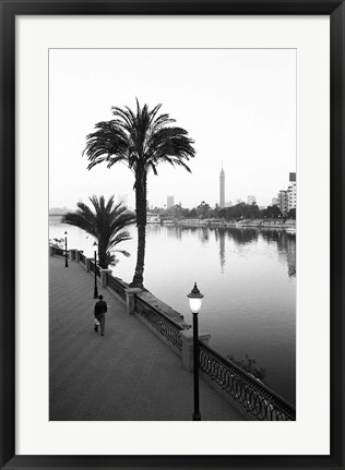 Framed View of the Nile River, Cairo, Egypt Print