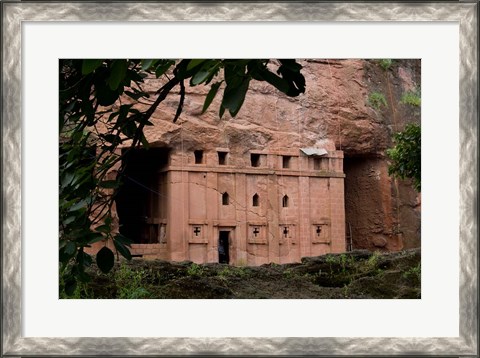 Framed Rock-Hewn Coptic Church, Blue Nile River Basin, Ethiopia Print