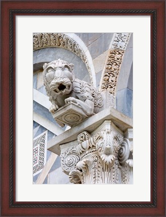 Framed Gargoyle of Duomo Pisa, Pisa, Italy Print