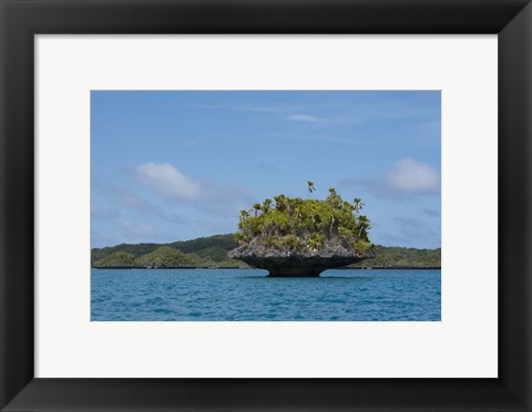 Framed Lagoon inside volcanic caldera, Fiji Print