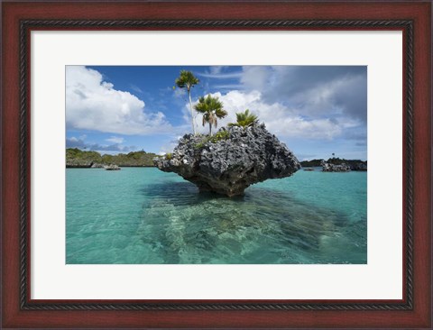 Framed Scenic lagoon, Southern Lau Group, Island of Fulanga, Fiji Print