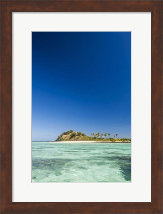 Framed Turquoise waters of Blue Lagoon, Yasawa, Fiji Print