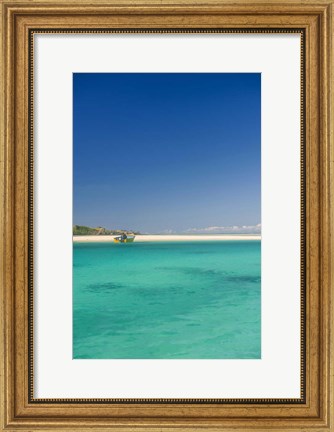 Framed Turquoise waters of Blue Lagoon, Fiji, South Pacific Print