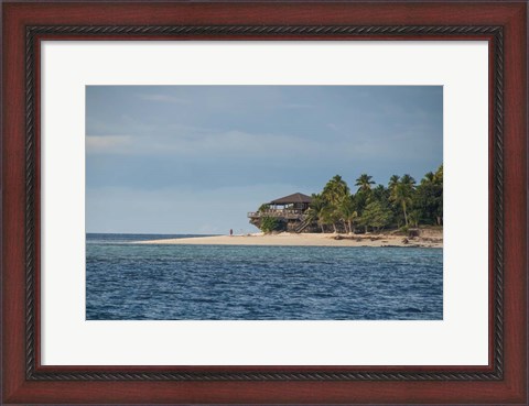 Framed Beachcomber Island, Mamanucas, Fiji, South Pacific Print