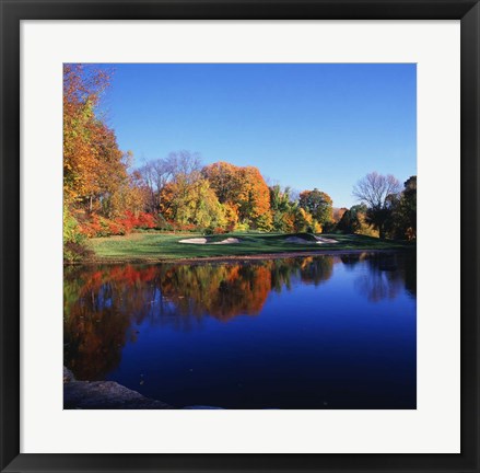 Framed Trees in a golf course, Patterson Club, Fairfield, Connecticut Print