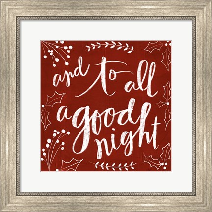 Framed To All a Good Night Print